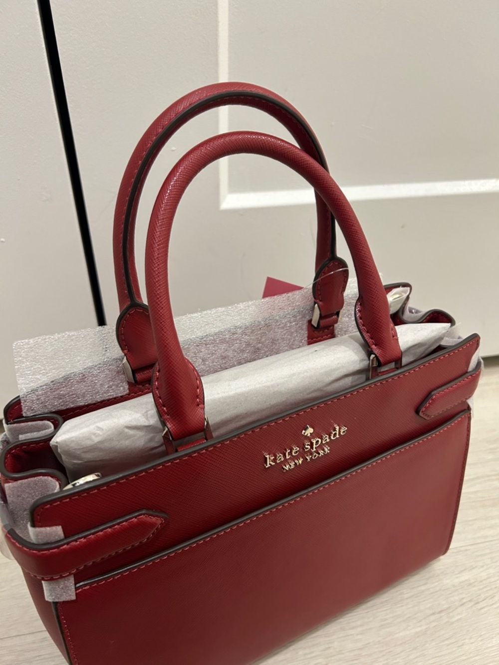 Kate Spade (NWT) Staci Medium Satchel in Red Curran - Picture 9 of 10